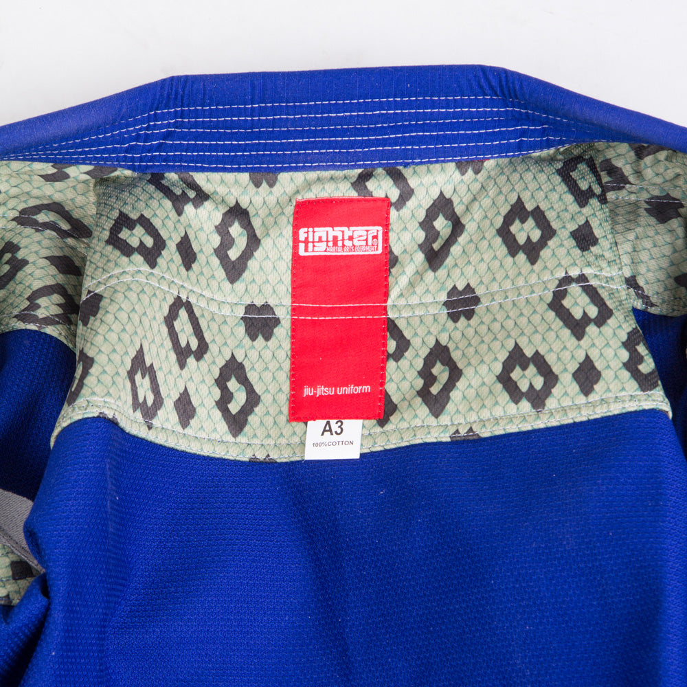 Fighter BJJ Kimono Reisstroh – blau, BJJBLU-07