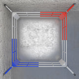 Bodenboxring Fighter Wall mit 3 Seilen, BRF-NF3W