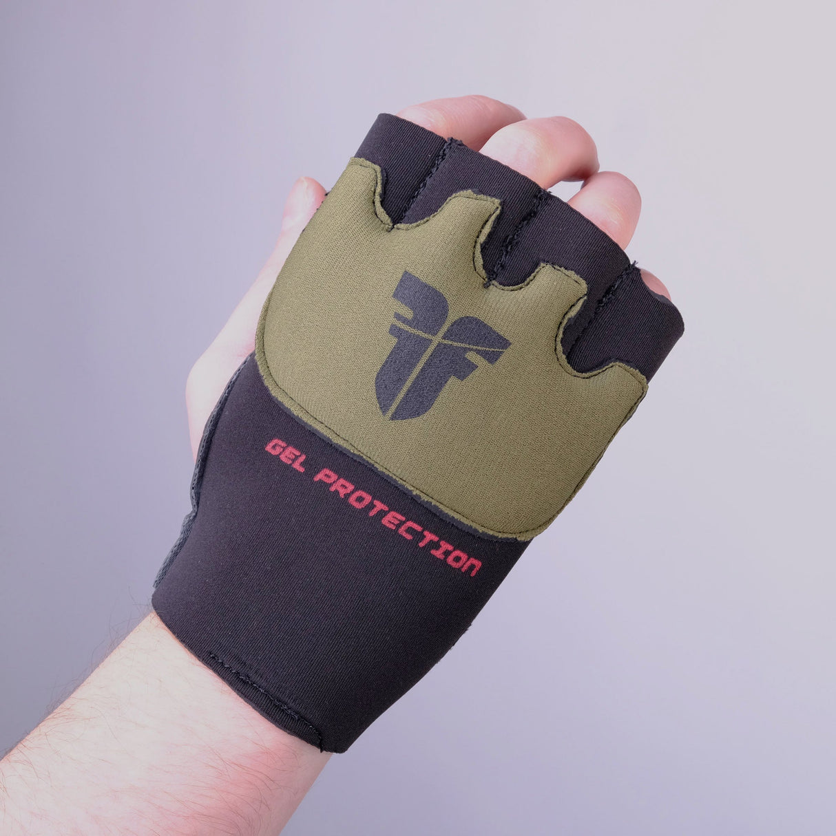 Fighter Strap Gel Hand-Wraps – schwarz/khaki, FGW-001BK
