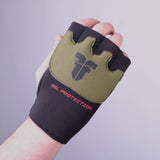 Fighter Strap Gel Hand-Wraps – schwarz/khaki, FGW-001BK