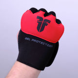Fighter Strap Gel Hand-Wraps – schwarz/rot, FGW-001BR