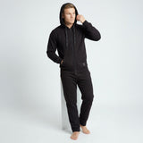 Fighter zip-up hoodie – Schwarz, F25HZ-02