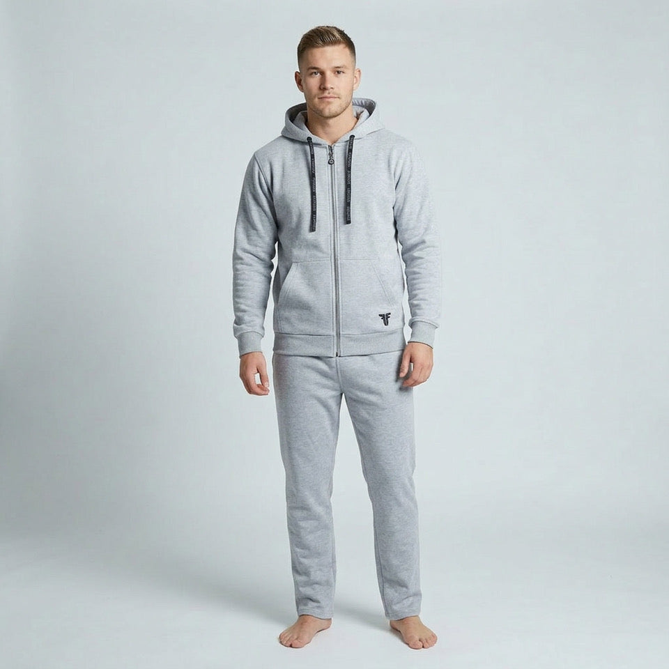 Fighter zip-up hoodie – Grau, F25HZ-09
