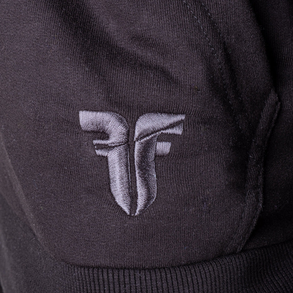 Fighter zip-up hoodie – Schwarz, F25HZ-02